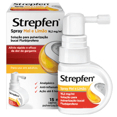 Strepfen Spray Mel e Limão